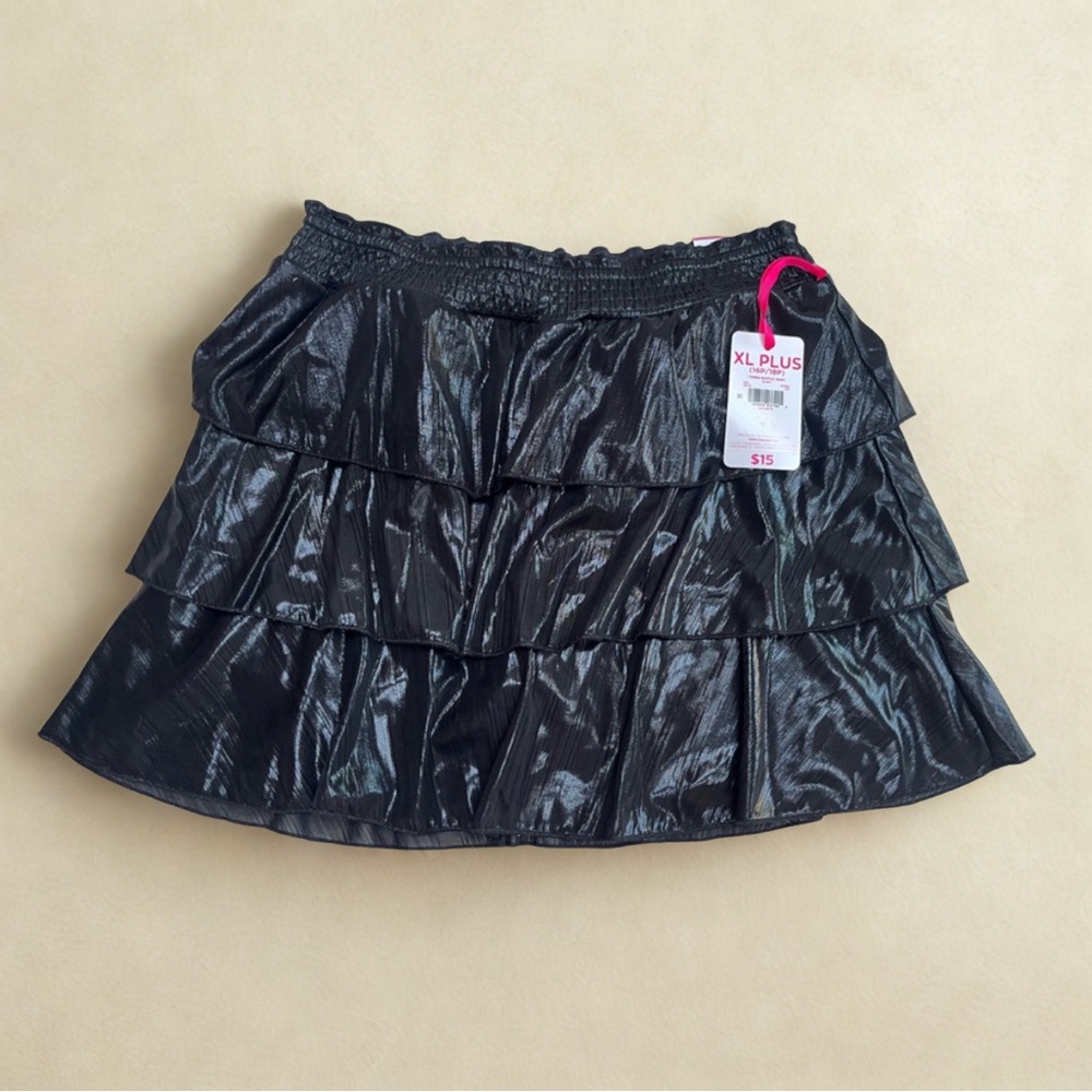 NWT Girl’s Tiered Black Party Skirt by Justice